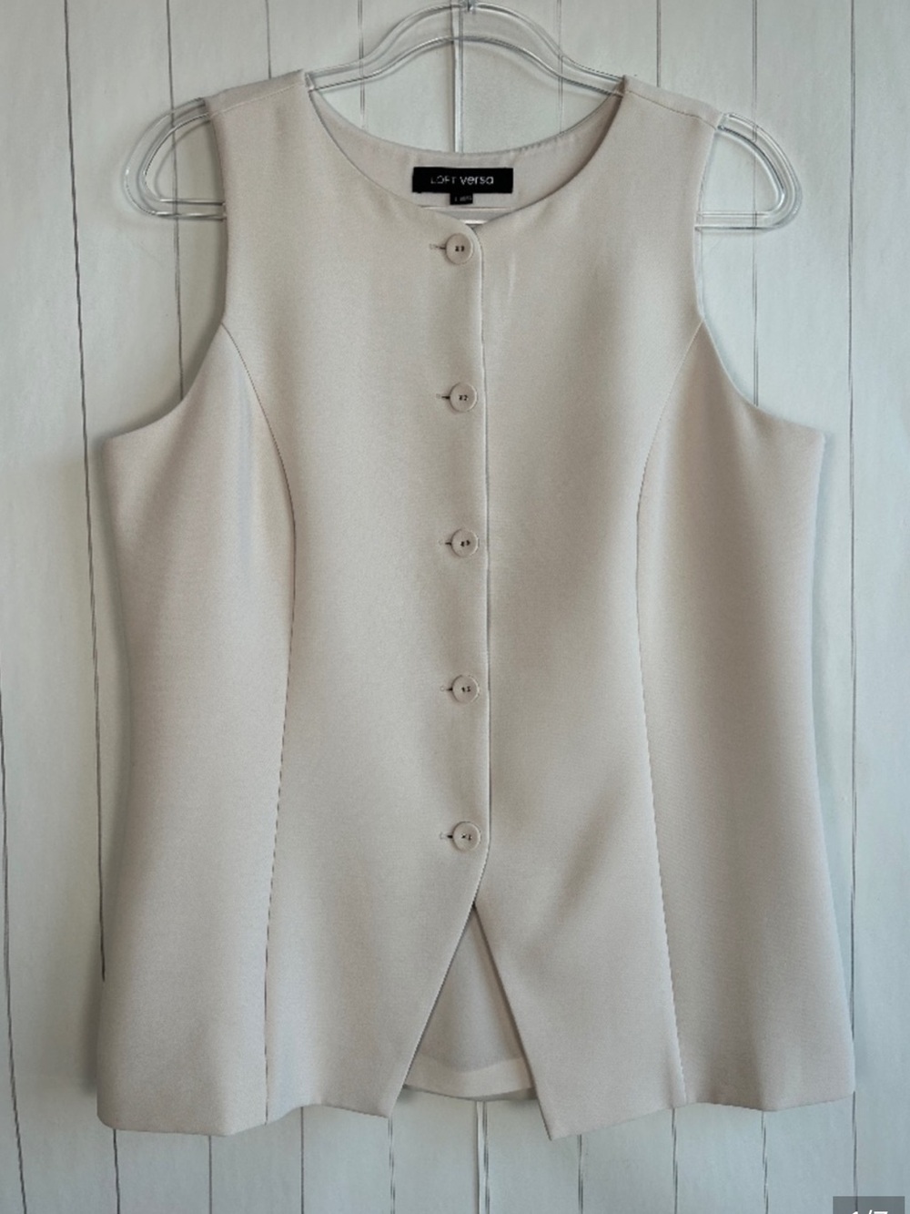 LOFT Versa Cream Waistcoat Vest - Size M